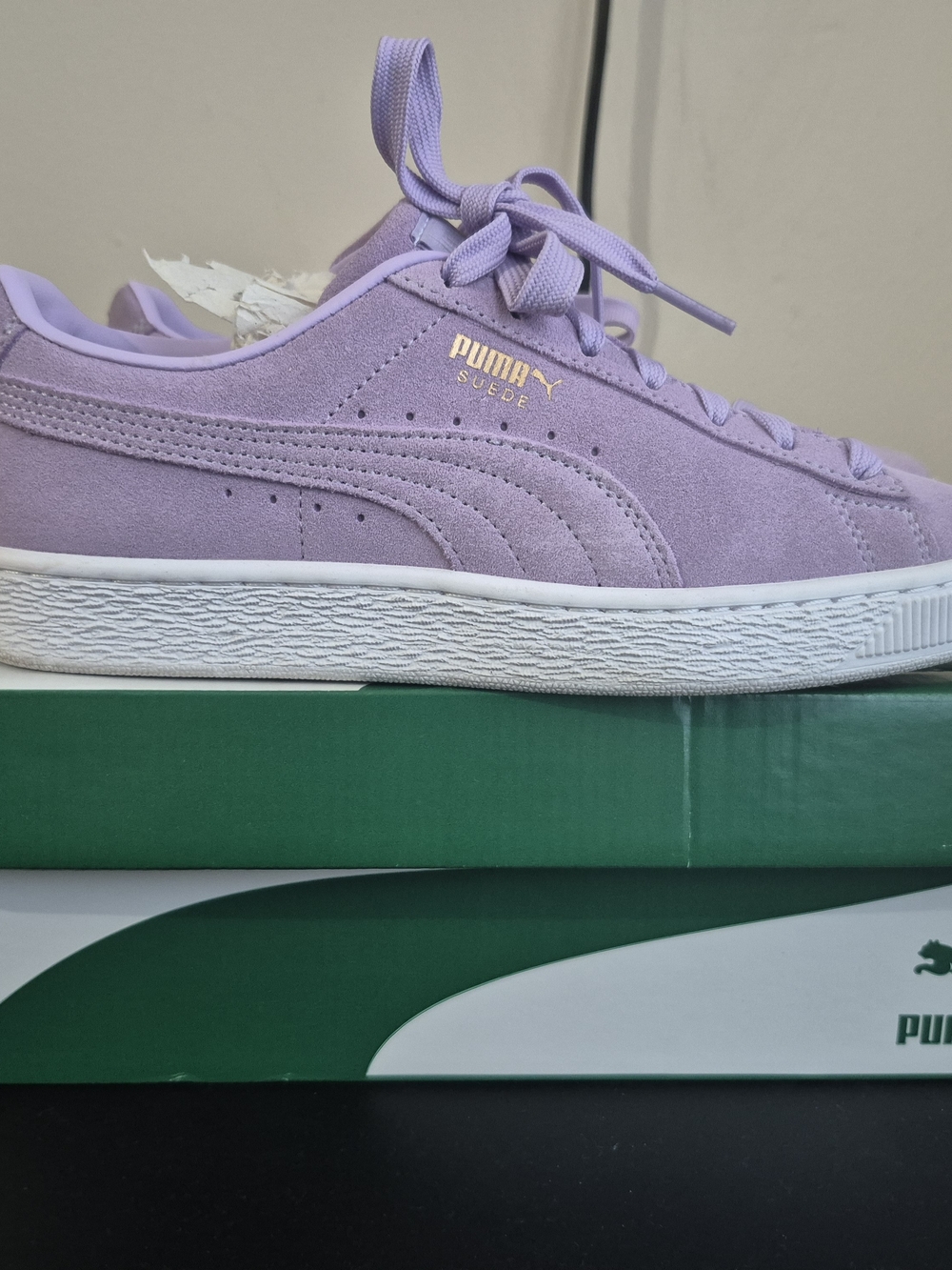 Puma Suede Low-Top Sneakers in Lavender